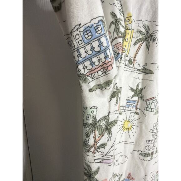 Talbots Med Scenic Print Boat Neck 3/4 Sleeve Tee Top - Picture 5 of 6